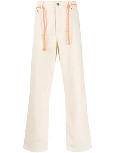 Shop Nanushka Cesar Wide-leg Jeans In Neutrals