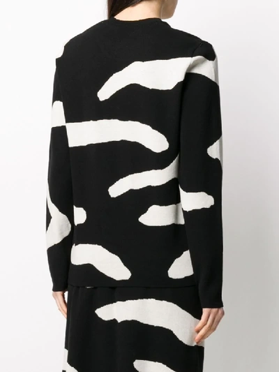 Shop Christian Wijnants Zebra Stripe Jumper In Black