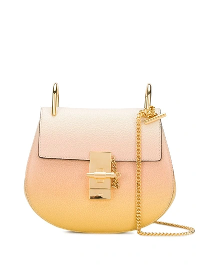 Shop Chloé Mini Drew Shoulder Bag In Yellow