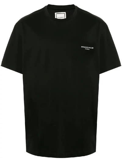 Shop Wooyoungmi Logo-print Crew Neck T-shirt In Black