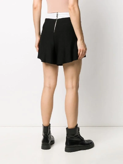 Shop Balmain High-waist Knitted Shorts In Black