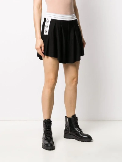 Shop Balmain High-waist Knitted Shorts In Black