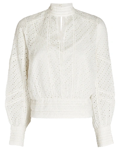Shop Frame Eyelet Party Top In Ivory