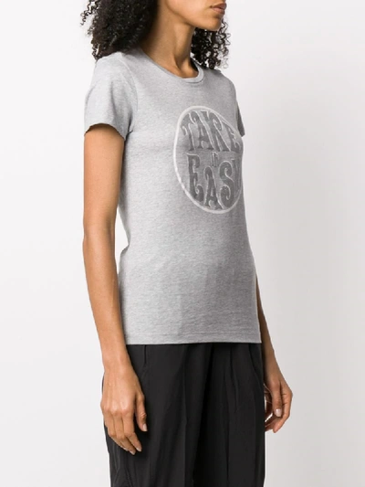 Shop Moncler Graphic Print T-shirt In Grey