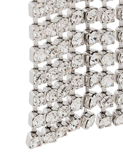 Shop Alessandra Rich Crystal-embellished Drop Earrings In Silver