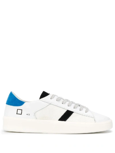 Shop Date Contrast Panel Mesh Detail Sneakers In White