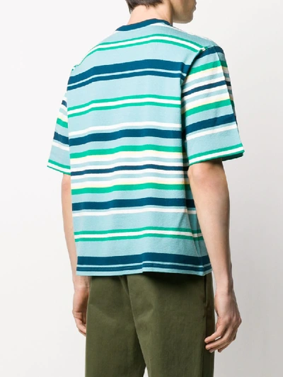 Shop Kenzo Striped T-shirt In Blue