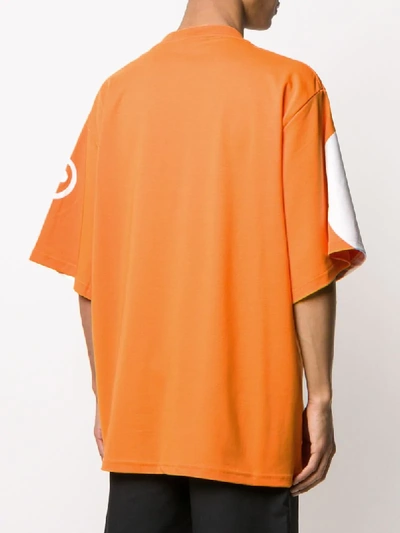 Shop Gcds Graphic Logo Oversized T-shirt In Orange