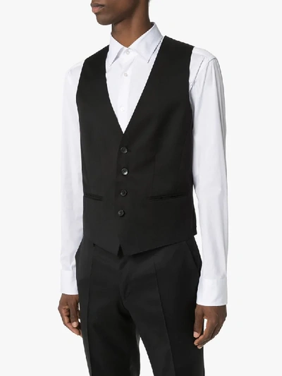 Shop Hugo Boss Wilson Suit Waistcoat In Black