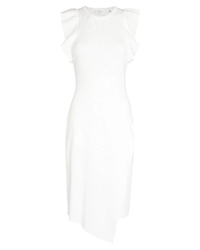 Shop A.l.c . Willow Ruffled Rib Knit Dress In White