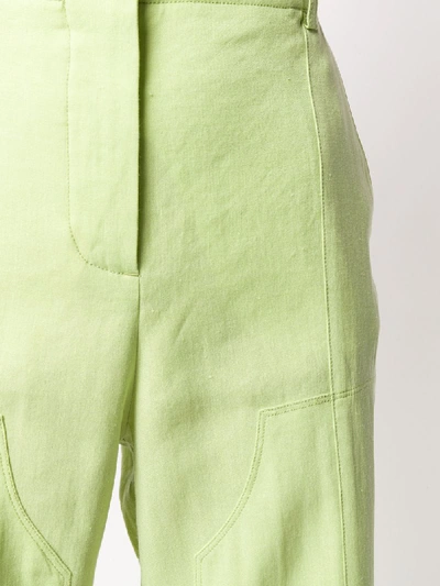 Shop Jacquemus High-waisted Trousers In Green