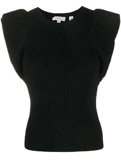 Shop A.l.c Fine Knit Top In Black