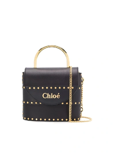 Shop Chloé Small Aby Lock Chain Bag In Black