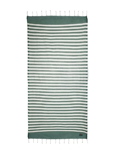 Shop Mc2 Saint Barth Striped Beach Towel In Grey