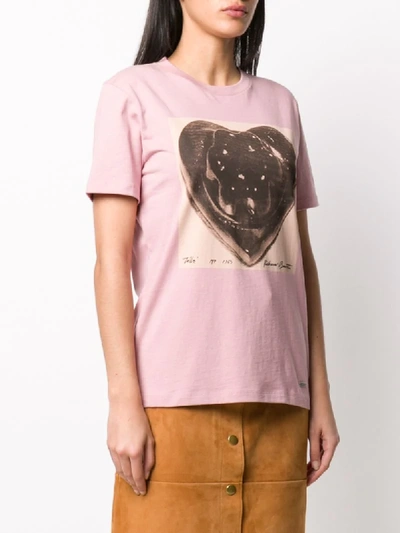 Shop Coach Graphic Print T-shirt In Pink