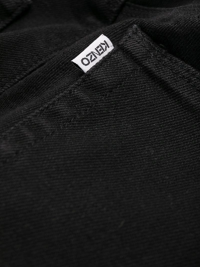 Shop Kenzo Denim Bootcut Jeans In Black