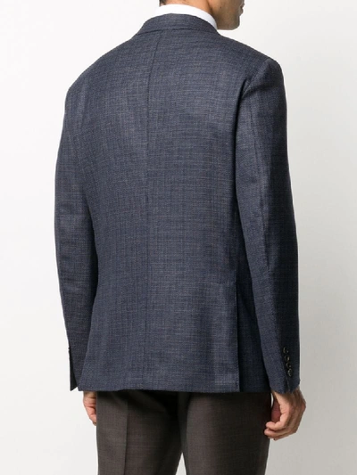 Shop Ermenegildo Zegna Wool-blend Blazer In Blue