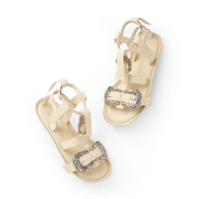 Shop Acne Studios Bab Sandals In Ivory White