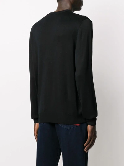 Shop Versace Embellished Sunglasses Jumper In Black