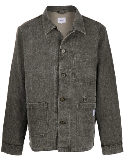 Shop Nanushka Theo Patch-pocket Shirt Jacket In Grey