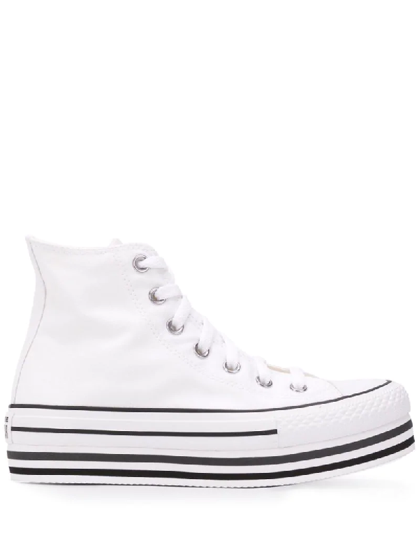converse white high platform