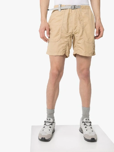 Shop And Wander Belted Climbing Shorts In Brown