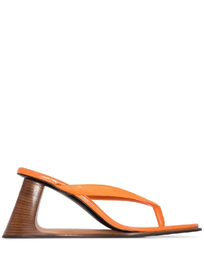 Shop Marni Xx Sculptural Sandals In Orange