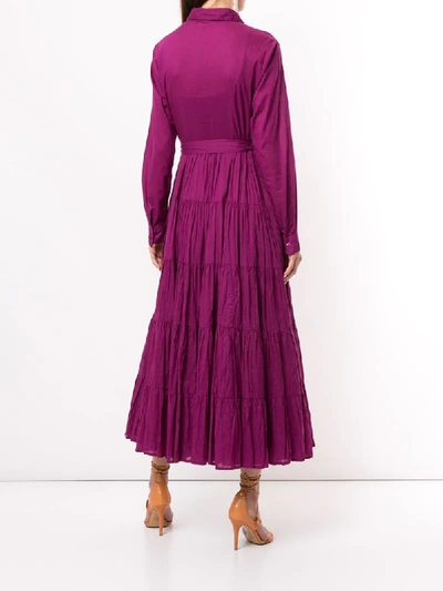 Shop Mes Demoiselles Flared Shirt Dress In Purple