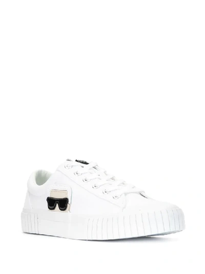 Shop Karl Lagerfeld Kampus Ii Ikonic Logo Patch Sneakers In White