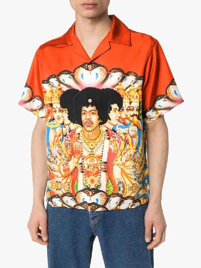 Shop Amiri Jimi Hendrix Shirt In Orange