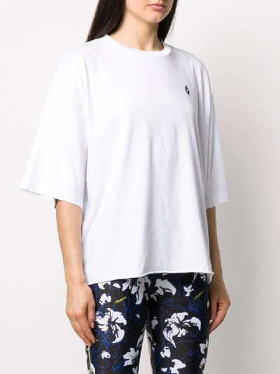 Marcelo Burlon County Of Milan Oversized Flower Print T-shirt In White