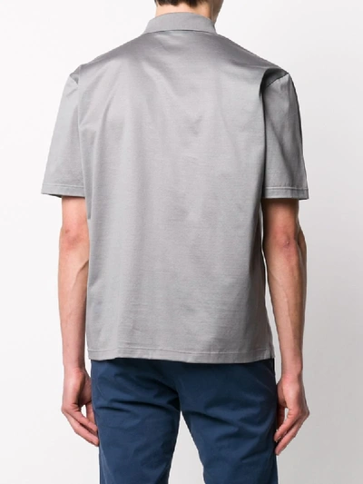 Shop La Fileria For D'aniello Woven Polo Shirt In Grey