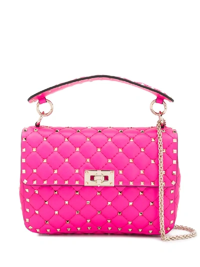 Shop Valentino Rockstud Spike Crossbody Bag In Pink
