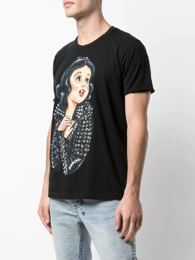 Shop Domrebel Snow White Print T-shirt In Black