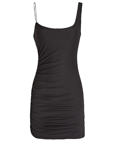 Shop Alix Nyc Emmons Ruched Mini Dress In Black