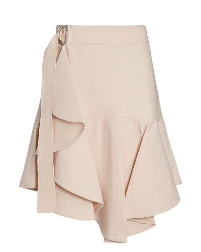 Shop A.l.c Amalie Ruffled Wrap Skirt In Beige