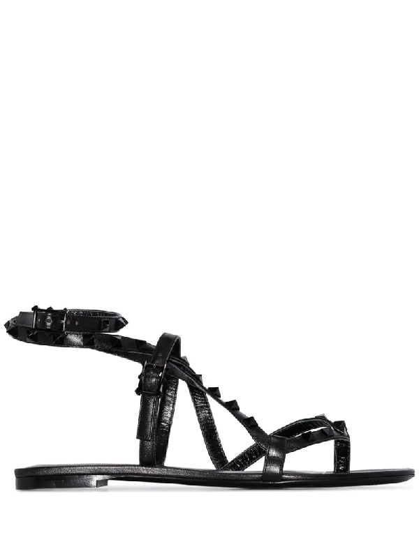 valentino rockstud sandals black