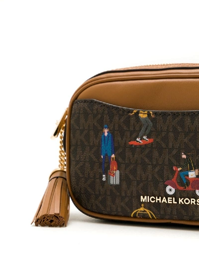 Shop Michael Michael Kors Jet Set Girls Bag In Brown