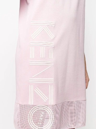 Shop Kenzo Logo T-shirt Dress In Pink