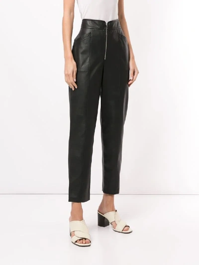 Shop Rebecca Taylor Rebecca Zipped Trousers In Black