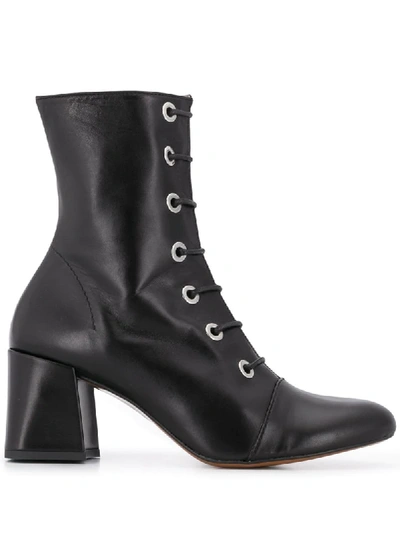 Shop Alexa Chung 65mm Schnürstiefel In Black