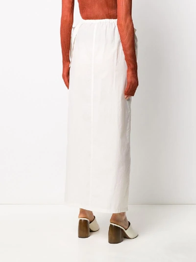 Shop Jacquemus La Jupe Cueillette Long Skirt In White