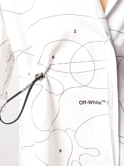 Shop Off-white Puzzle Coulisse Shirt Dress In White