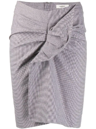 Shop Isabel Marant Étoile Ines Knot Detail Skirt In Purple