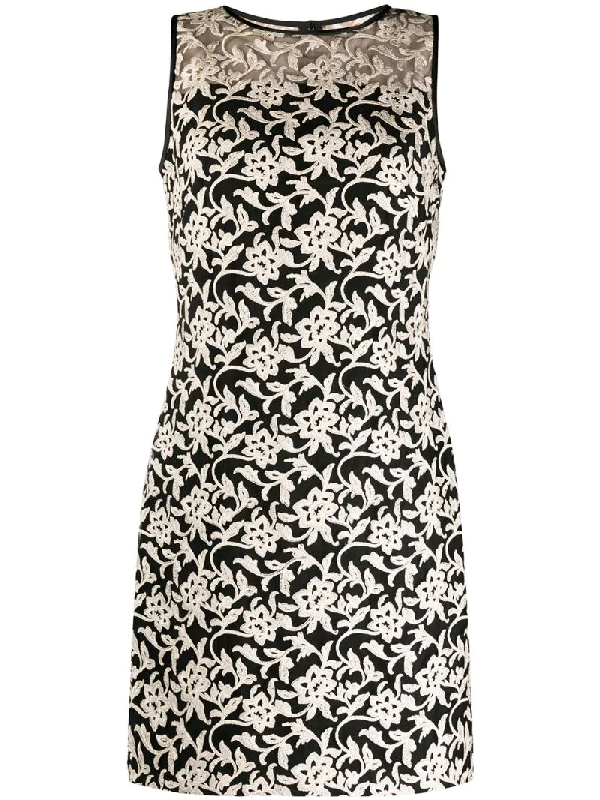 black floral tulle dress