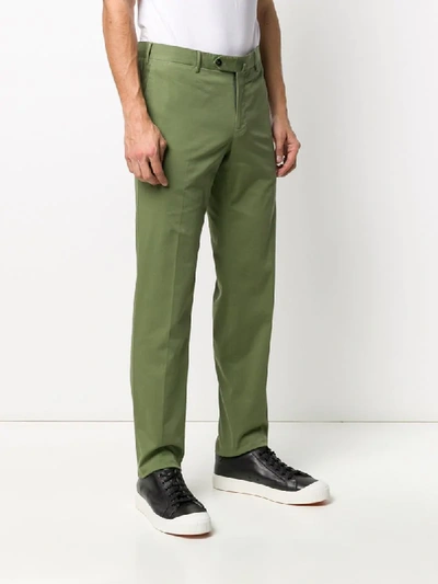 Shop Pt01 Straight-leg Trousers In Green