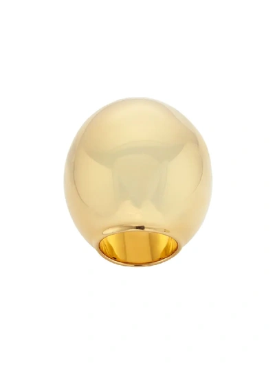 Shop Fendi Spherical-shaped Ring In Gold