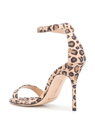Shop Manolo Blahnik Chaos Leopard Print Sandals In Neutrals