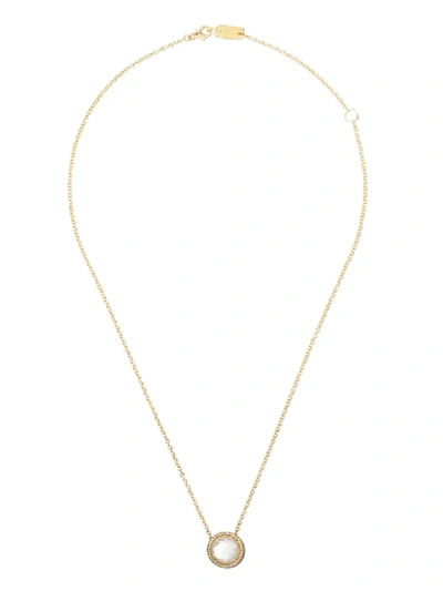 Shop Ippolita 18kt Yellow Gold And Coral Ceramic Short Lollipop Carnevale Crystal And Diamond Pendant Necklace