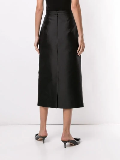 Shop Erdem Sequin Appliqué Pencil Skirt In Black